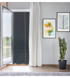 Zanzariera magnetica per portafinestra "easy fix" nera con chiusura centrale automatica 120x240 cm