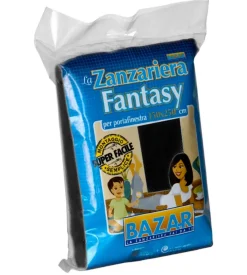 Zanzariera per portafinestra "fantasy" nero in velcro 150x250 cm