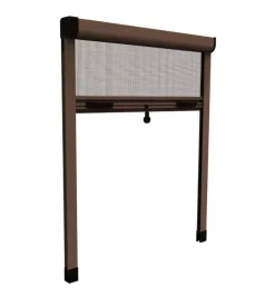 Zanzariera verticale avvolgibile "roto" marrone 120x170 cm