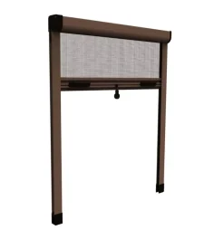 Zanzariera verticale avvolgibile "roto" marrone 100x170 cm