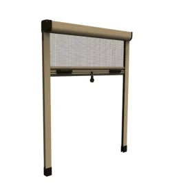 Zanzariera verticale avvolgibile "roto" bronzo 160x170 cm
