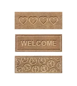 Zerbino "olmo" in cocco e fondo in pvc, 25x70 cm